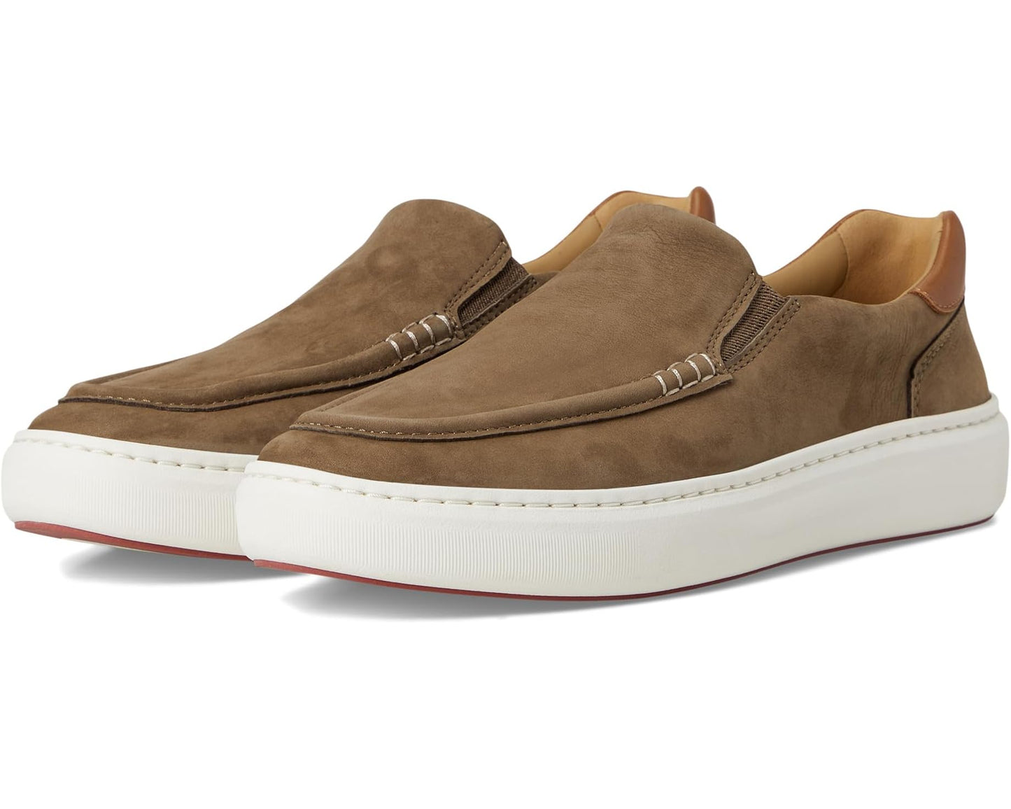 Men's Johnston & Murphy Anders Moc Toe Slip-on Taupe Nubuck