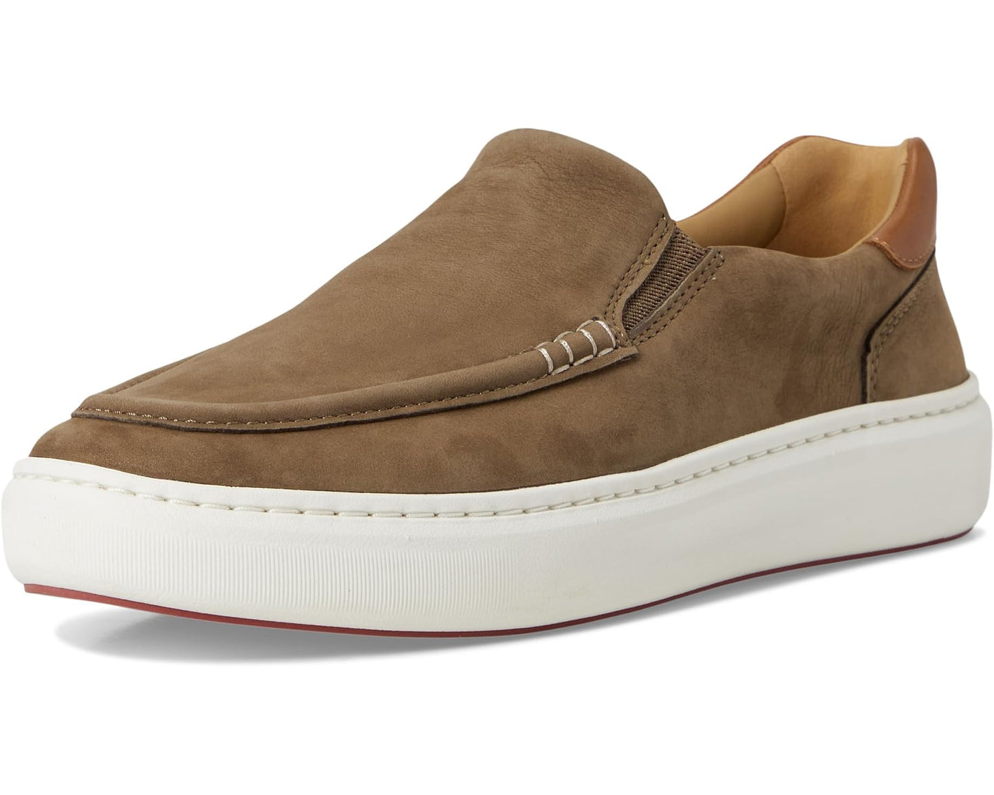 Men's Johnston & Murphy Anders Moc Toe Slip-on Taupe Nubuck