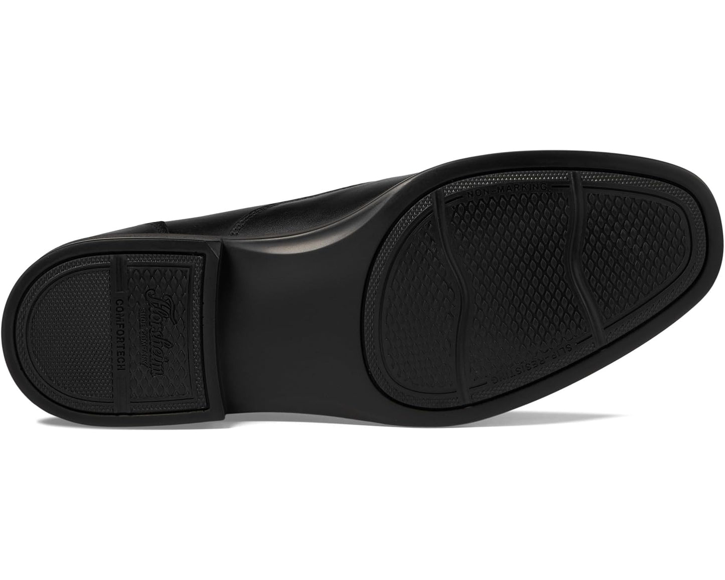 Men's Florsheim Forecast Waterproof Plain Toe Slip-On Black Smooth