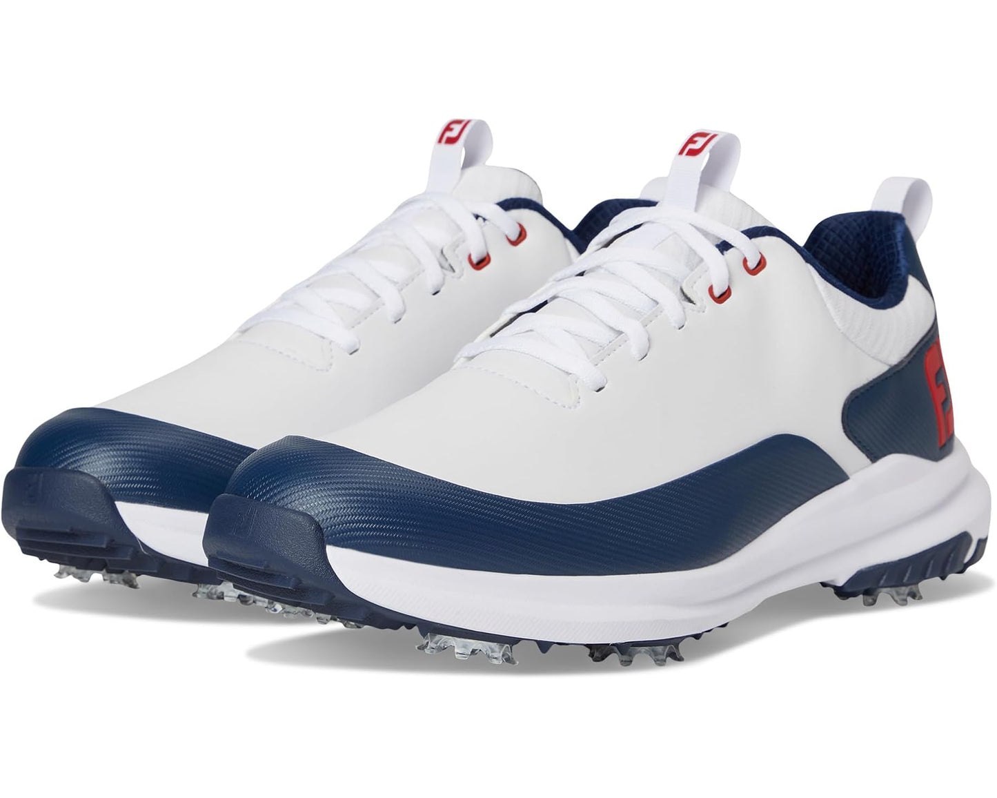 Men's FootJoy Tour Rival Golf Shoes White/Navy/Red