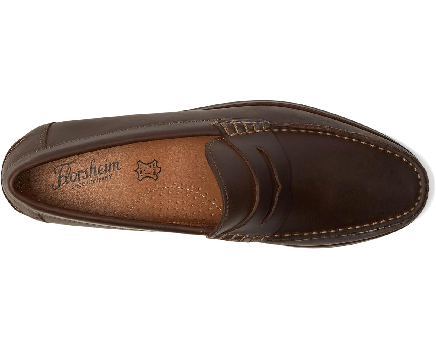 Men's Florsheim Berkley Flex Penny Loafers Brown Crazy Horse