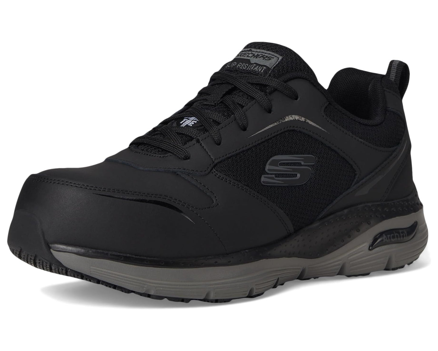 Men's SKECHERS Work Arch Fit SR Comp Toe Black/Charcoal
