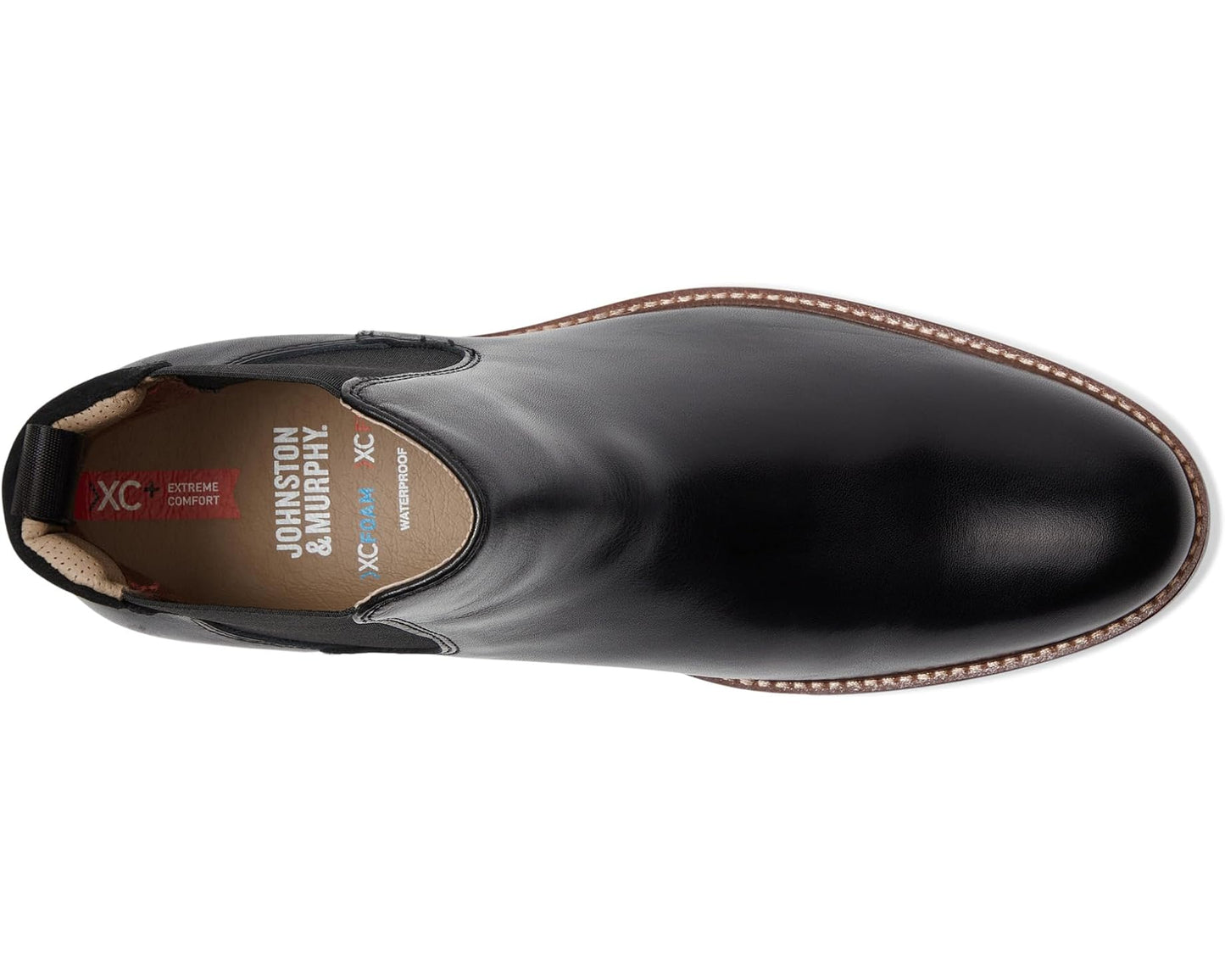 Men's Johnston & Murphy XC+ Durham Chelsea Boots Black Waterproof Full Grain