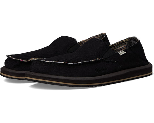 Men's Sanuk Donny Hemp Two-Tone Black