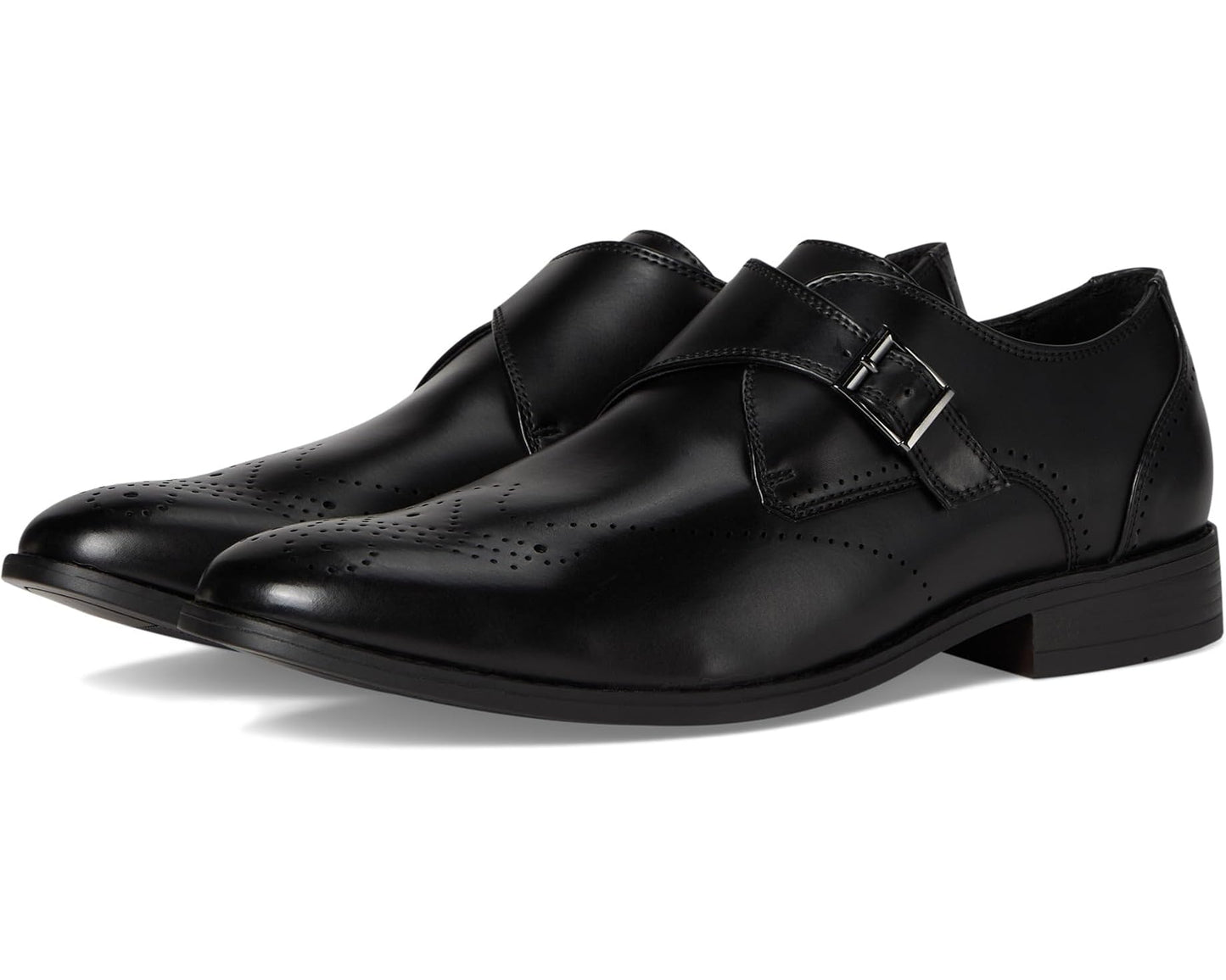 Men's Kenneth Cole Cheer Single Monk Strap Black Leather