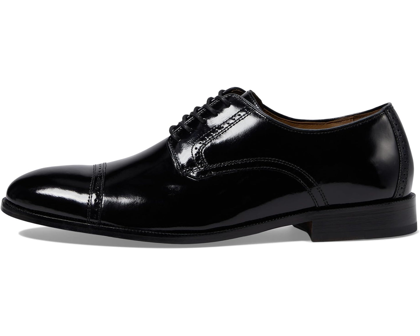 Men's Johnston & Murphy Bradford Dress Cap Toe Oxford Black Brush-Off