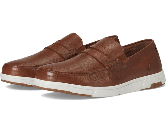 Men's Nunn Bush Luca Moccasin Toe Penny Loafer Lightweight Comfortable Slip-On Cognac