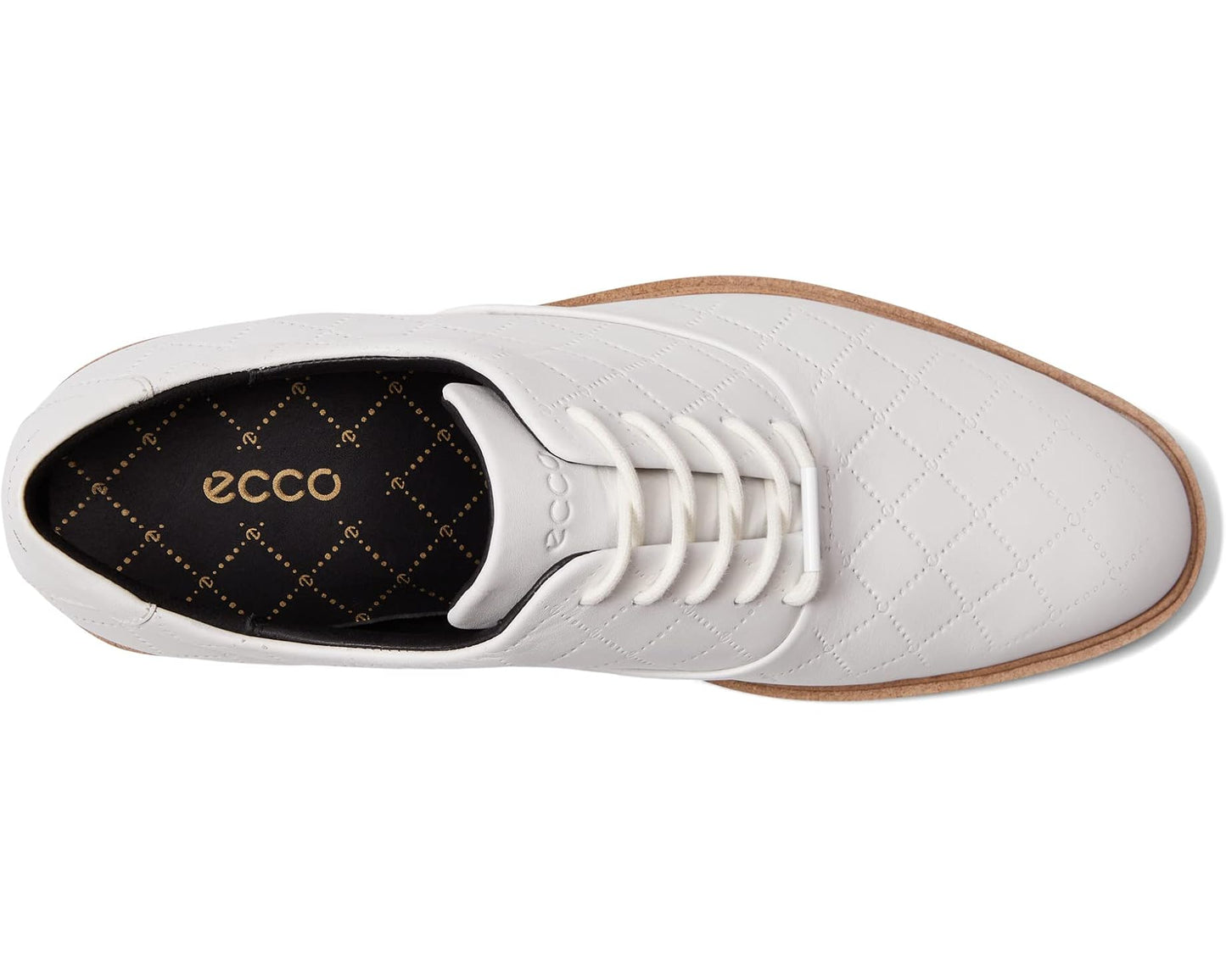 Men's ECCO Golf Classic Hybrid Hydromax Golf Shoes White Cow Leather