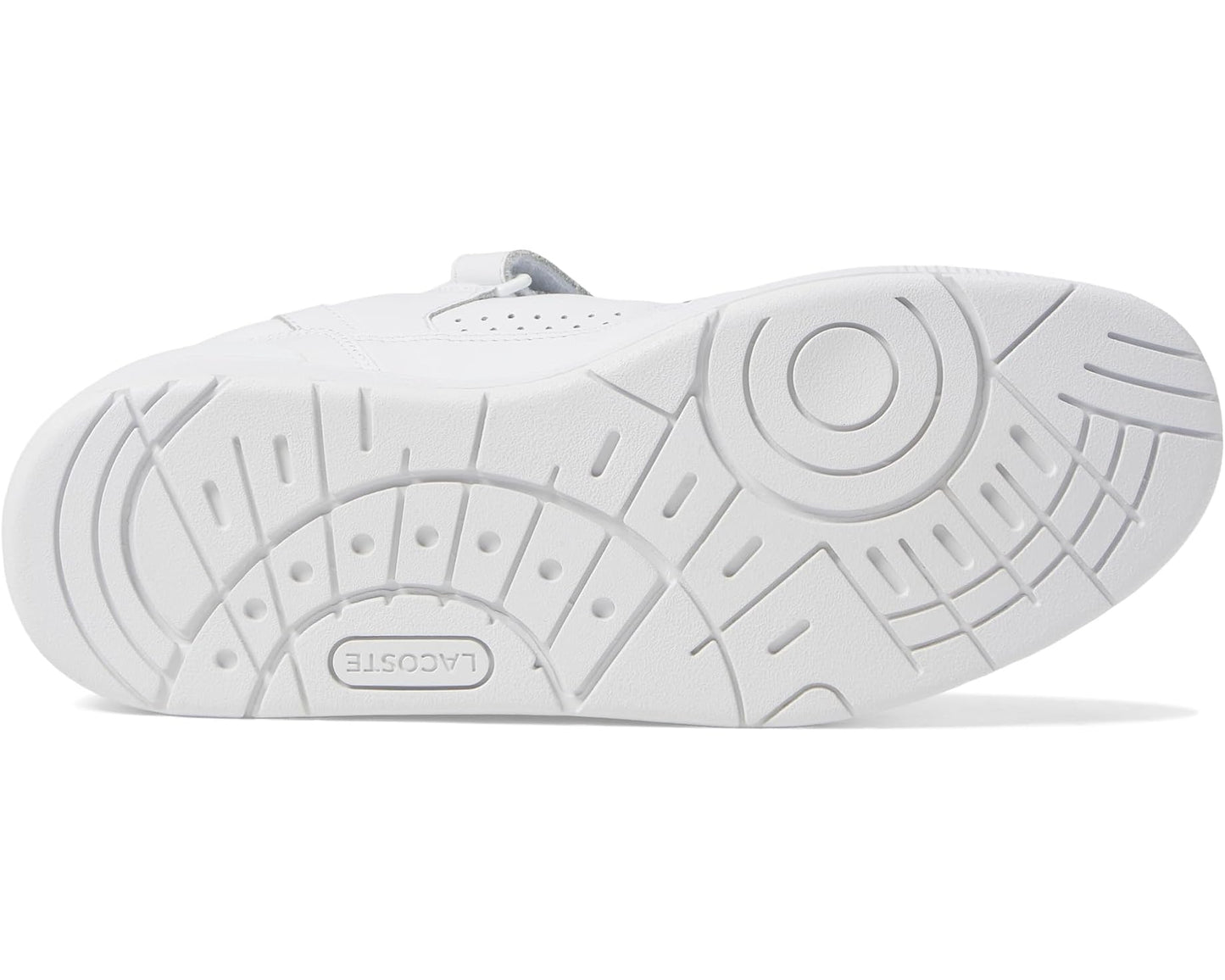 Men's Lacoste T-Clip Velcro Leather Sneakers White/White
