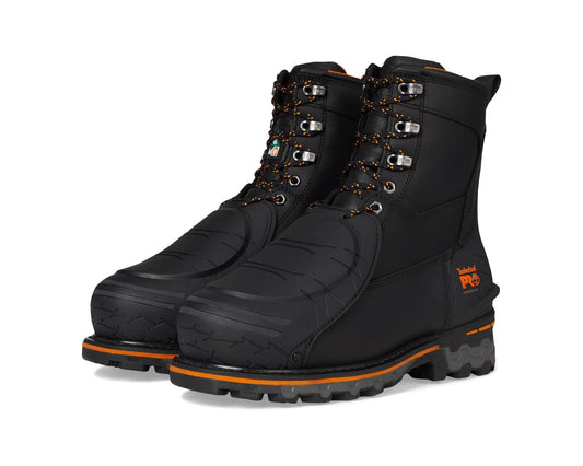 Men's Timberland PRO Boondock 8 Inch Composite Safety Toe Puncture Resistant External MetGuard Black