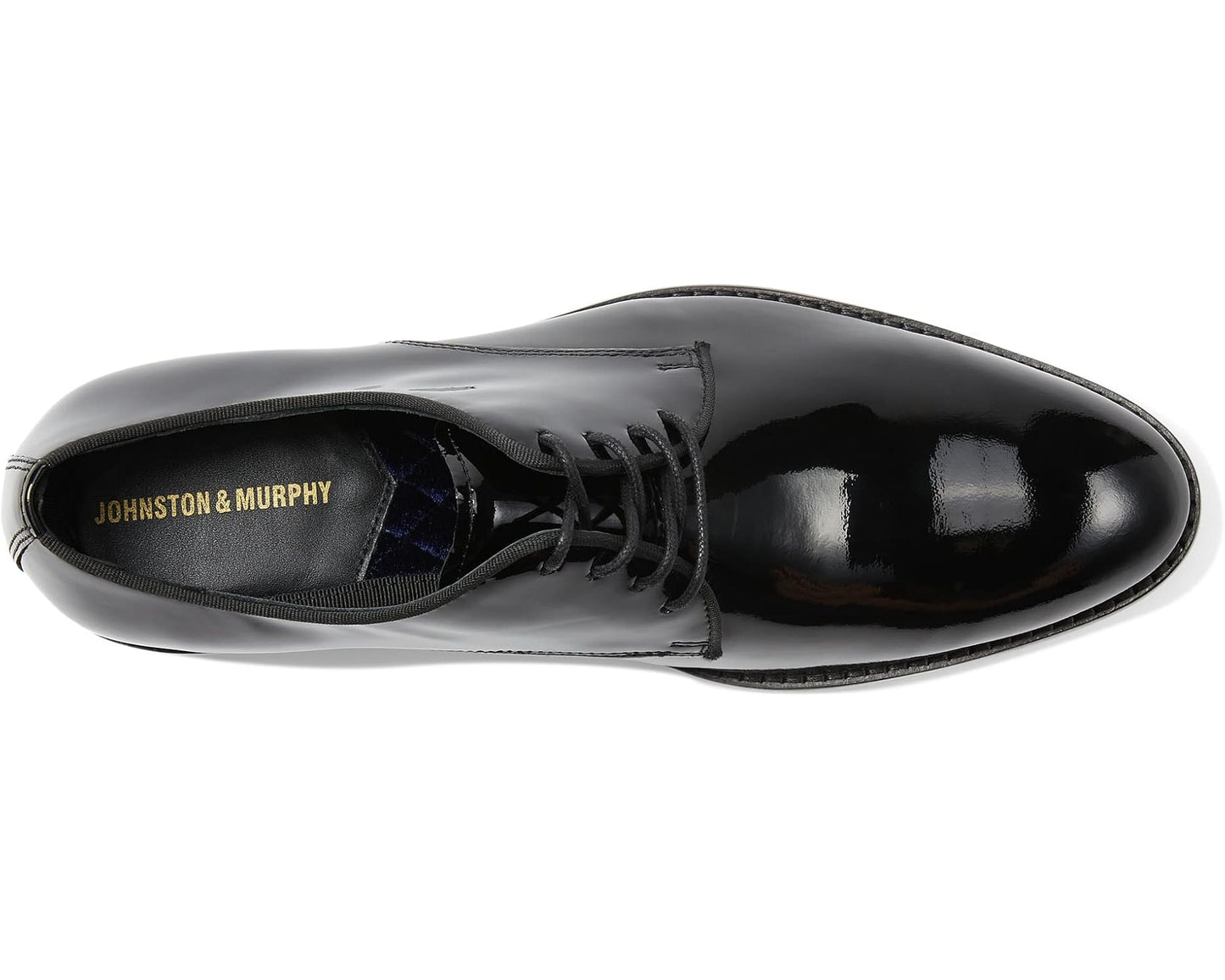 Men's Johnston & Murphy Gavney Plain Toe Black Patent