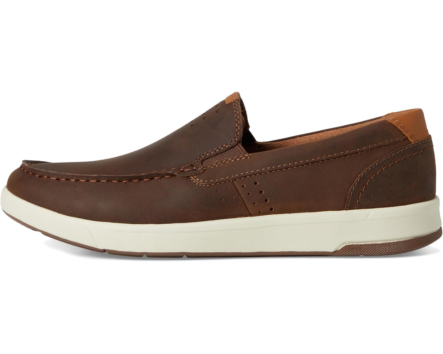 Men's Florsheim Crossover Moc Toe Slip-On Brown Pull Up