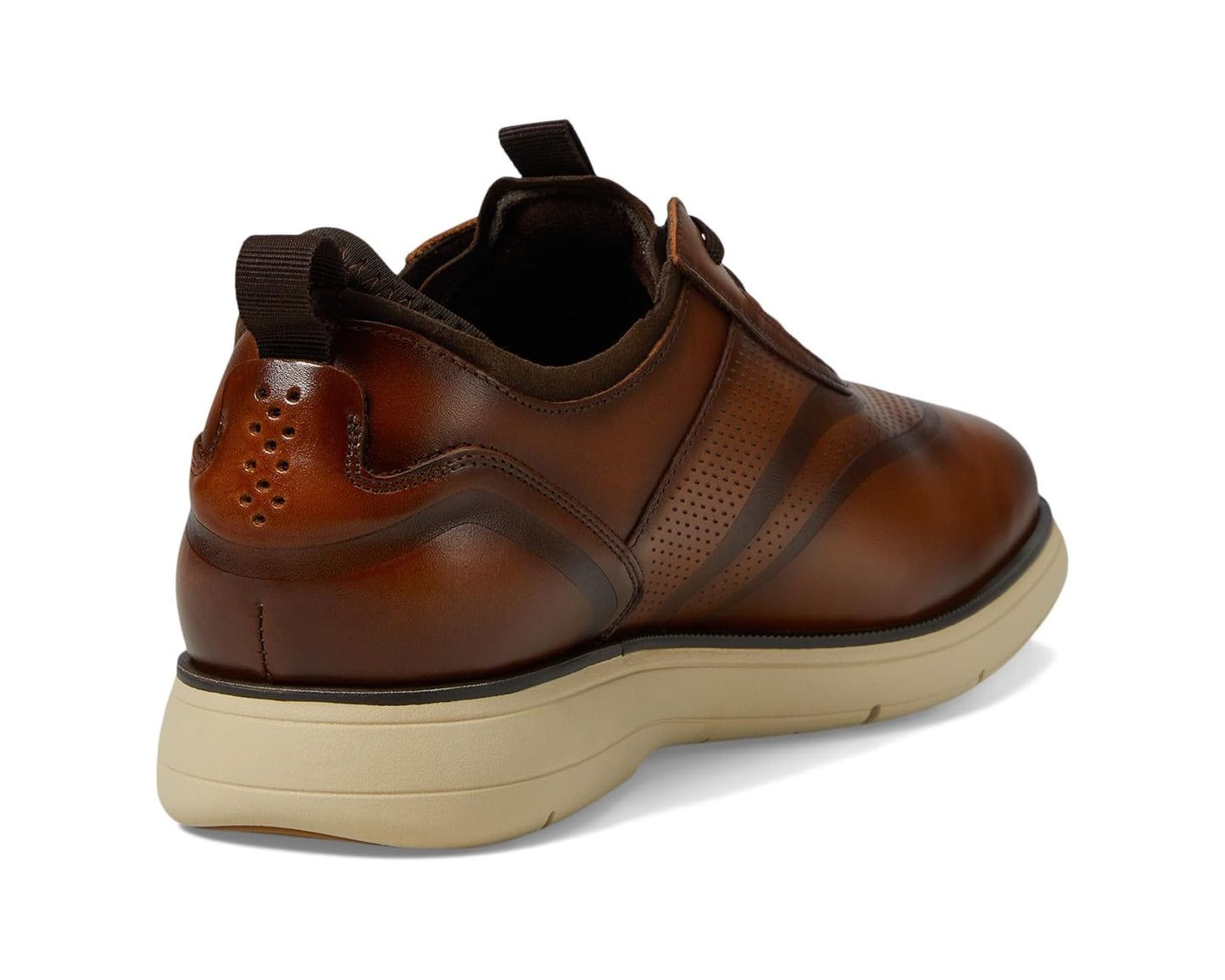 Men's Stacy Adams Edgewood Wing Tip Elastic Lace Cognac
