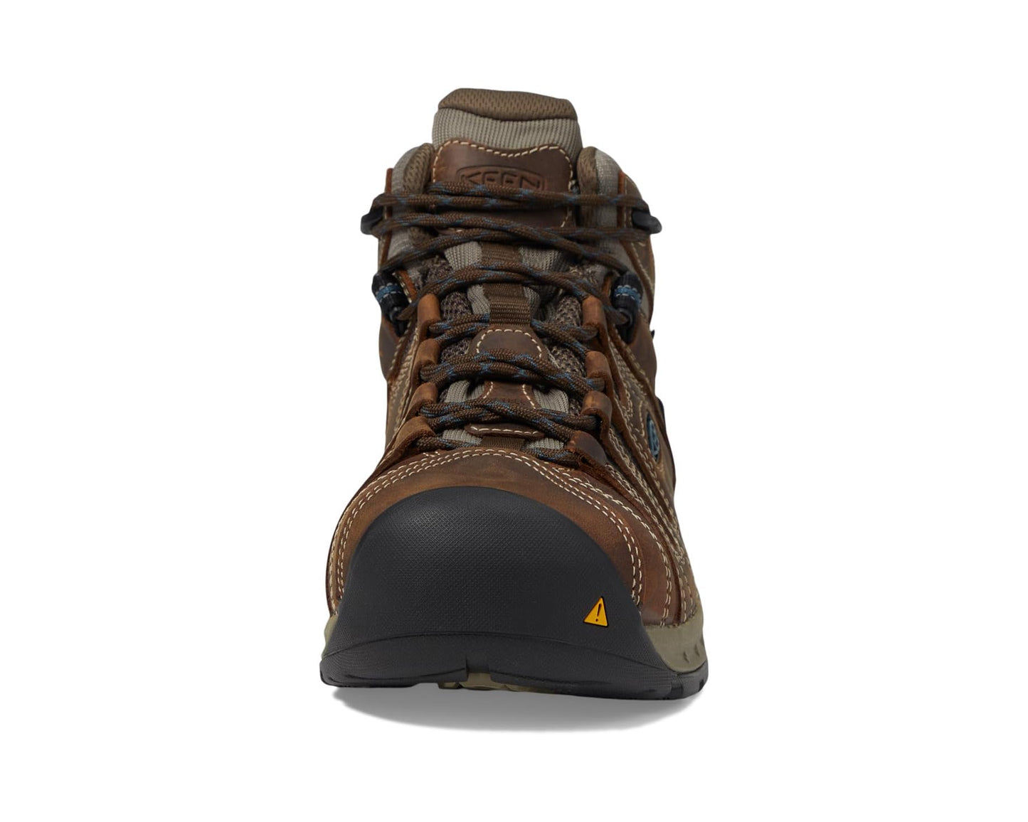Men's KEEN Utility Flint II Mid Waterproof (Steel Toe) Cascade Brown/Orion Blue