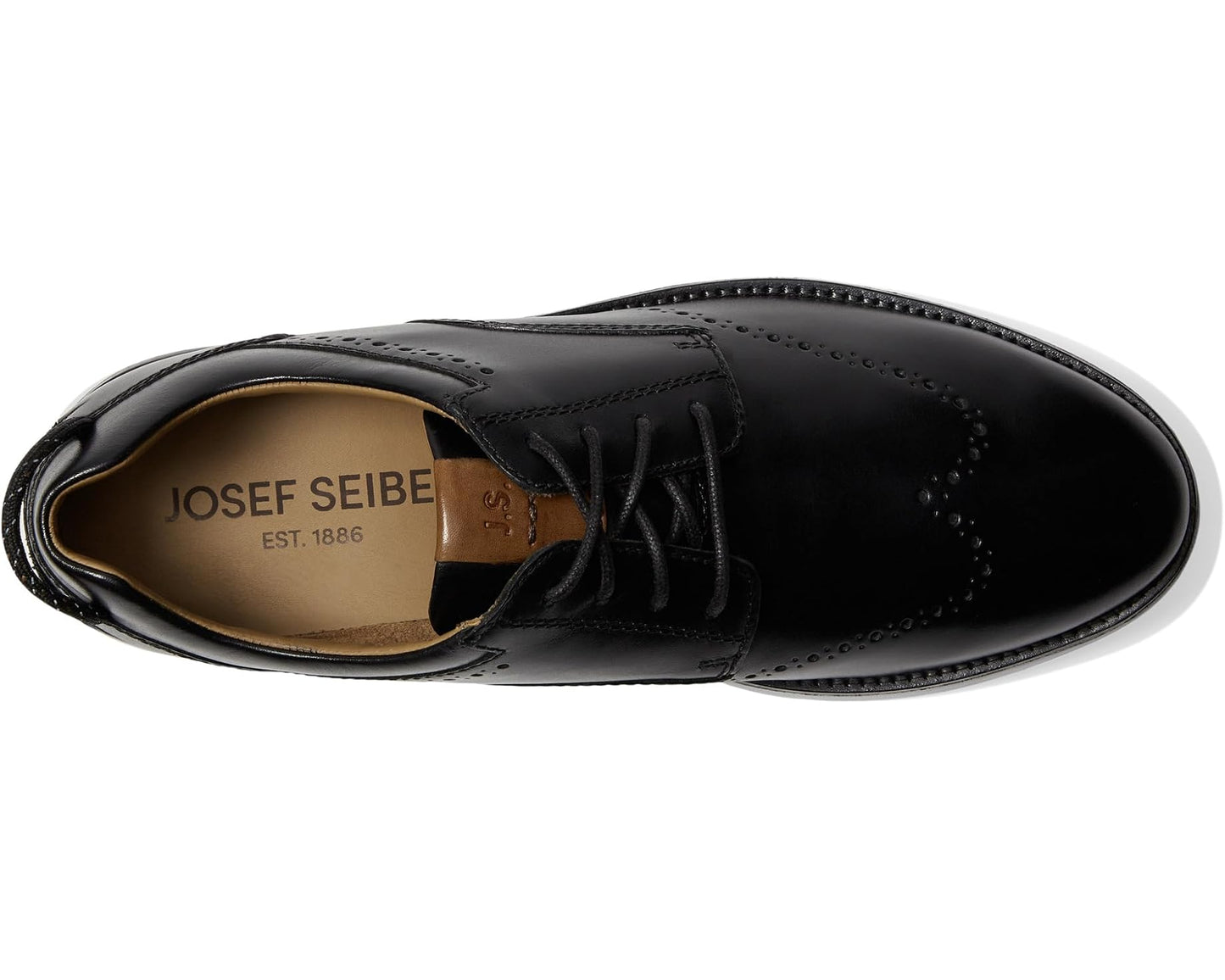 Men's Josef Seibel Finley 02 Black Full Grain/Kombi