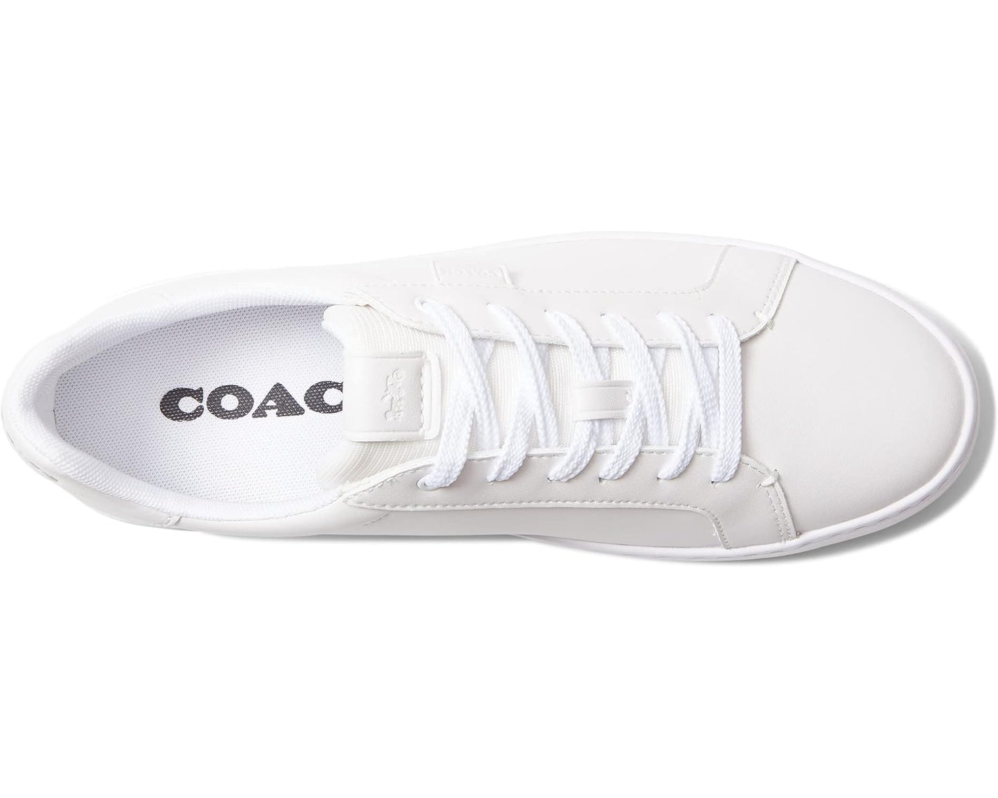 Men's COACH Lowline Leather Low Top Optic White