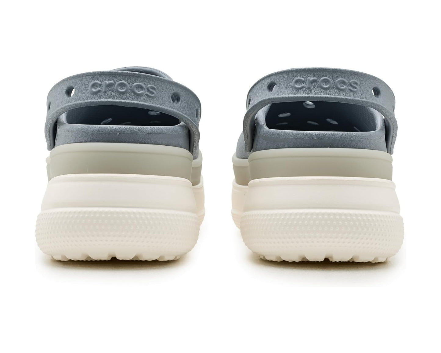 Unisex Crocs Classic Stacked Clogs, Platform Sneakers Frosted Concrete