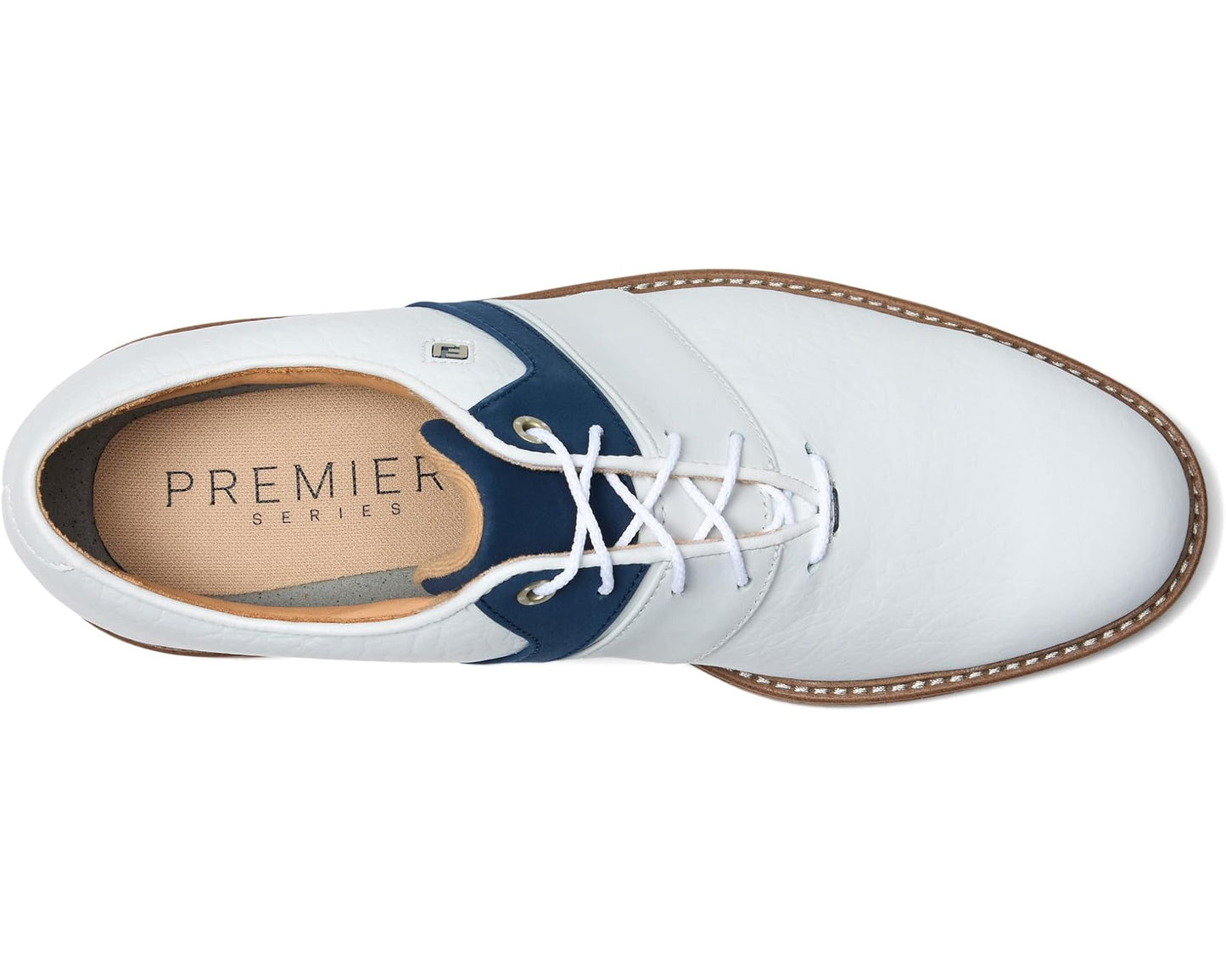Men's FootJoy Premiere Series Bison Golf Shoes White/Navy/White