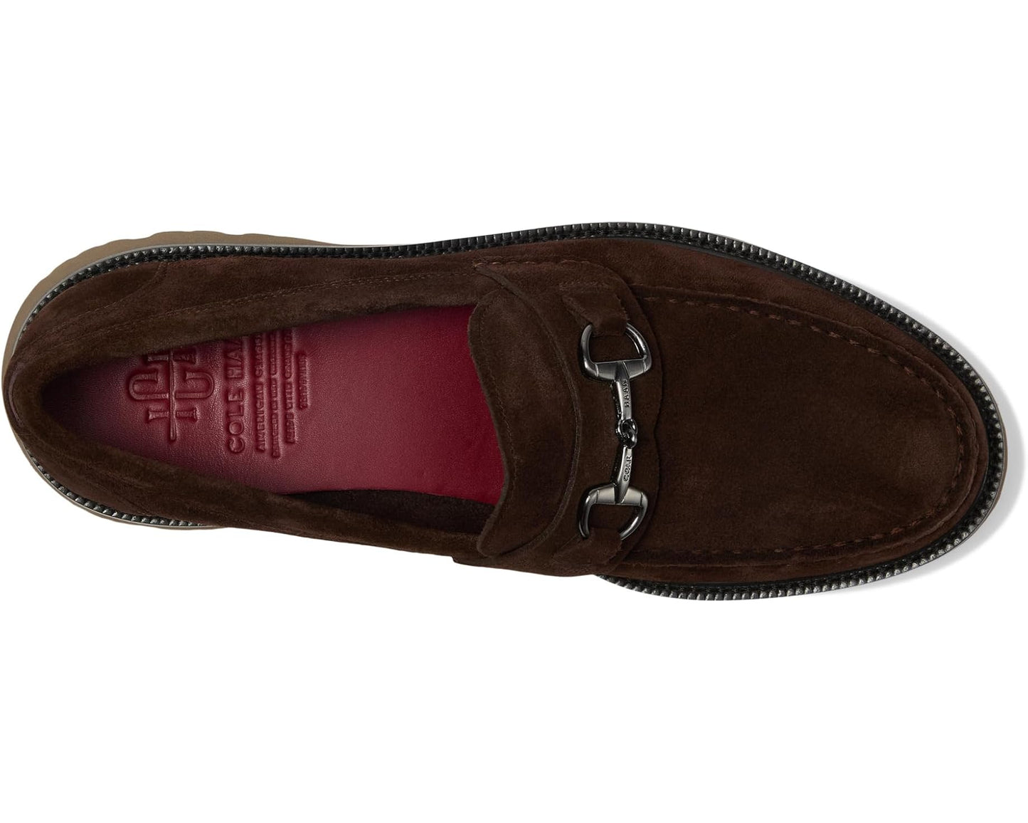 Men's Cole Haan American Classics Bit Loafers Dark Chocolate Suede/Truffle