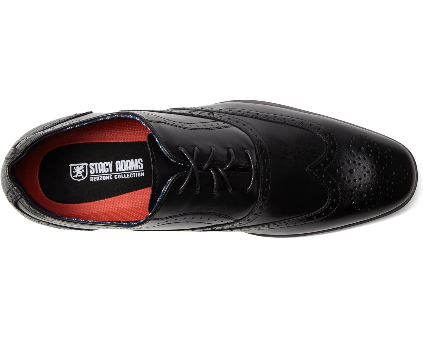 Men's Stacy Adams Kaine Wing Tip Lace-Up Oxford Black