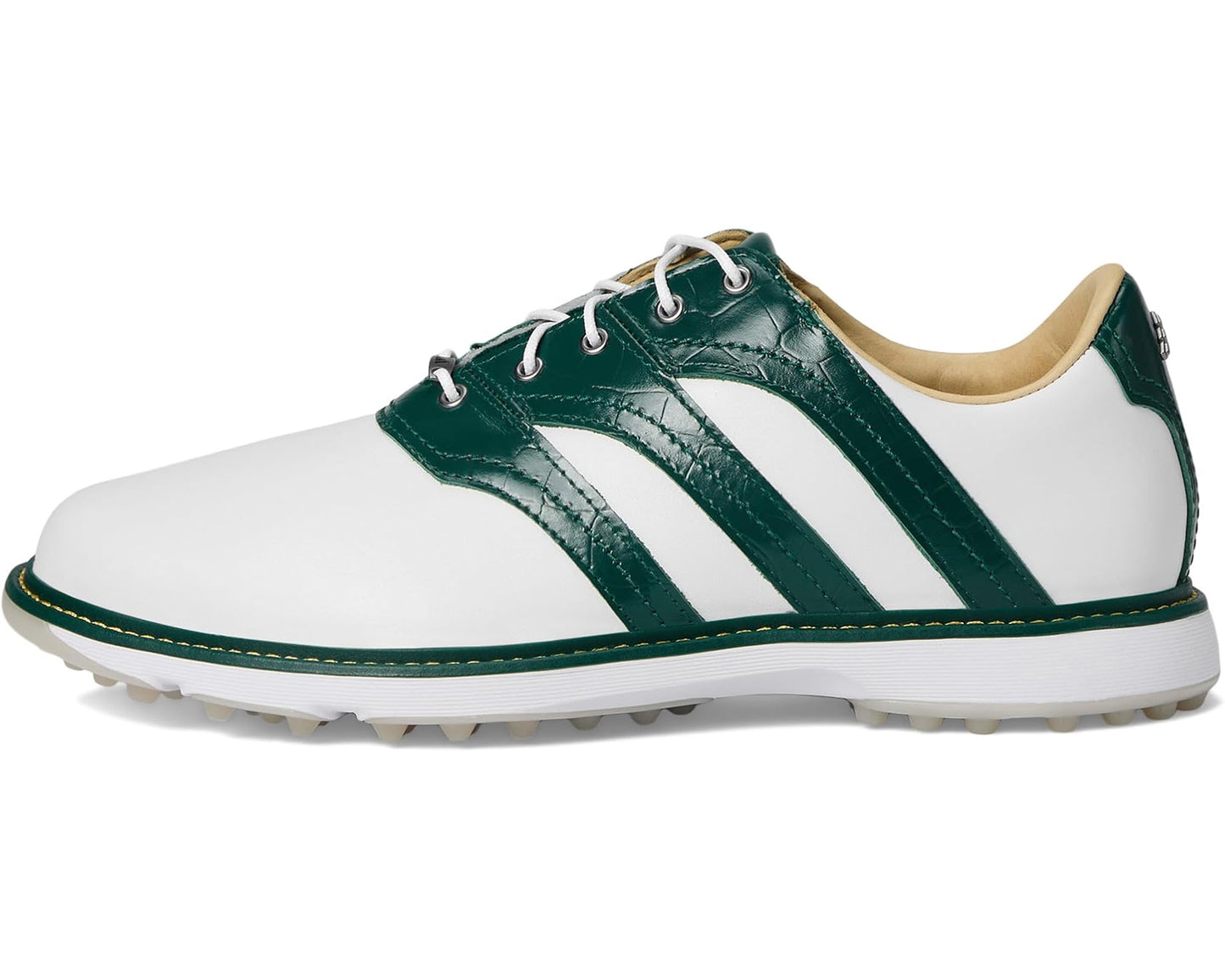 Men's adidas Golf MC Z-Traxion Spikeless Golf Shoes Footwear White/Collegiate Green/Yellow