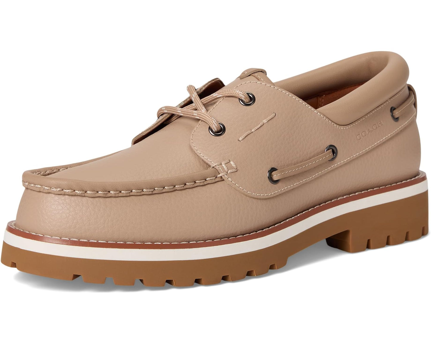 Men's COACH Benson Boat Shoe Taupe