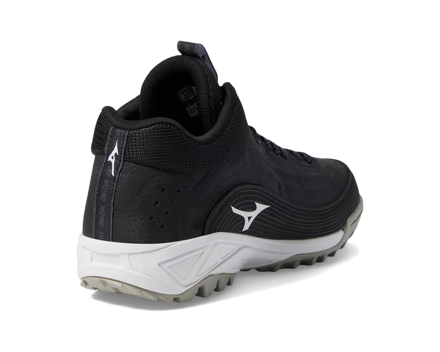 Men's Mizuno Ambition 3 BB Mid AS Baseball Cleats Black/White