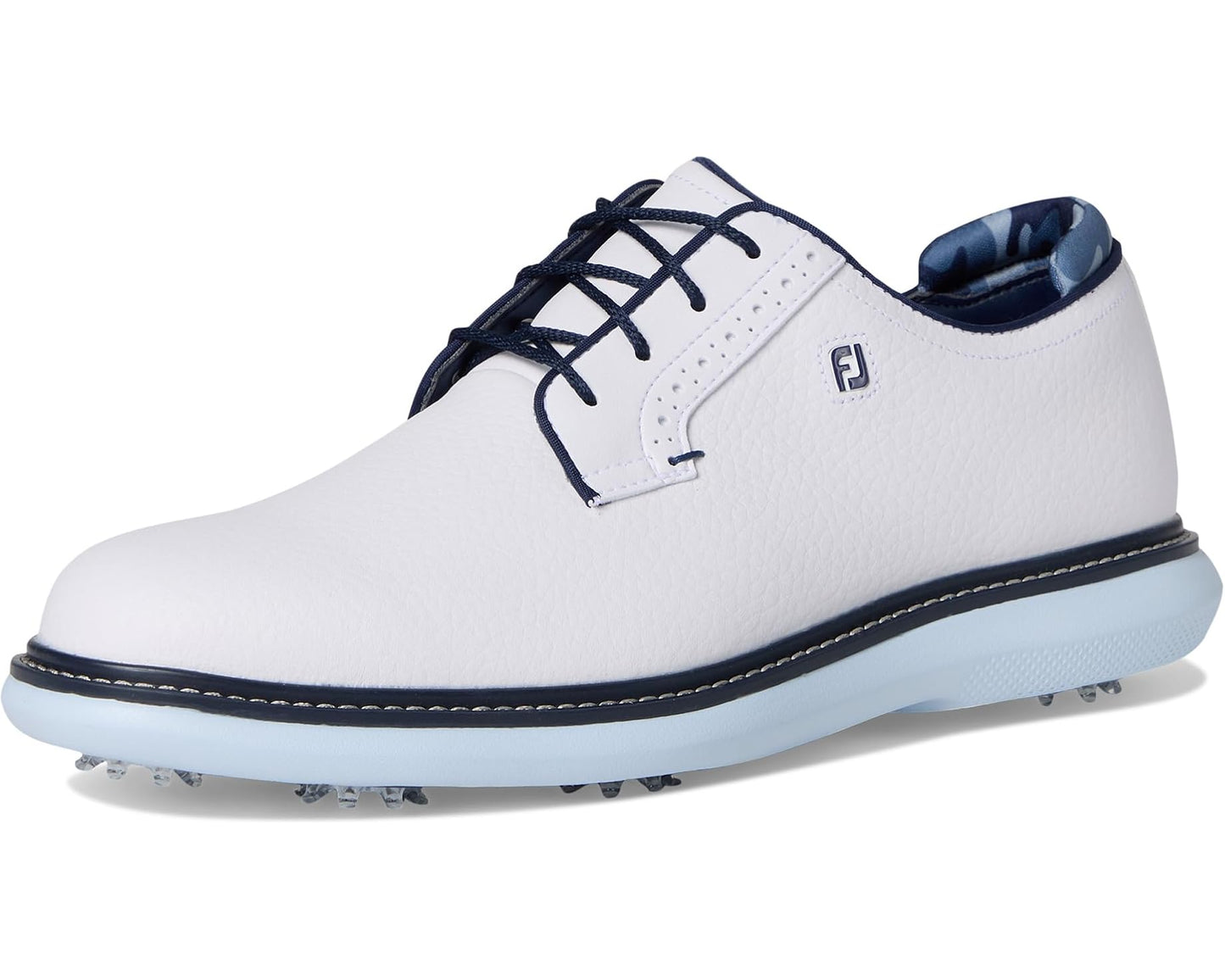 Men's FootJoy Traditions Blucher White/Sky Blue/Camo