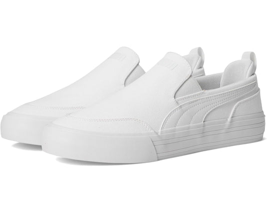 Men's PUMA Court Classic Vulc Slip On Sneakers Puma White/Puma White