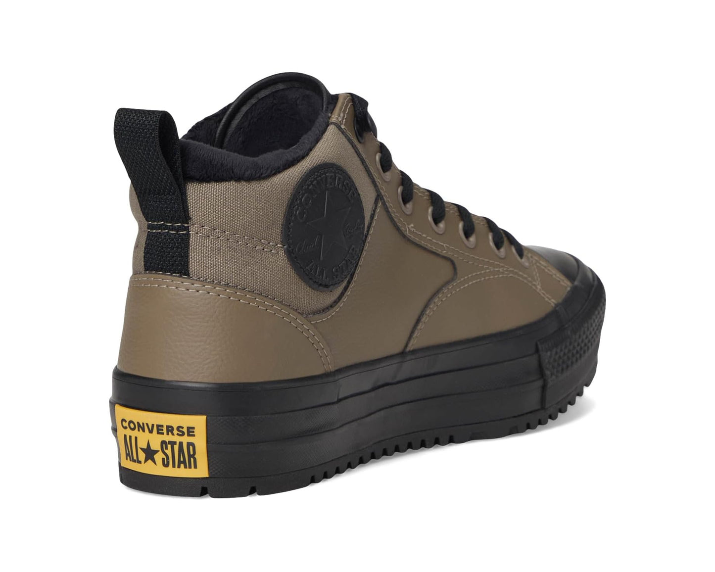 Unisex Converse Chuck Taylor All Star Malden Street Mid-Top Boots Classic Taupe/Black/Sunny Angle