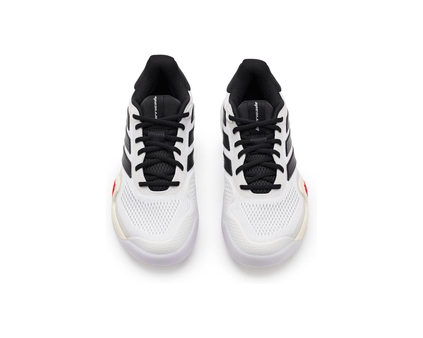 Men's adidas Barricade 1/4 Tennis Shoes White/Black/Lucid Red 1