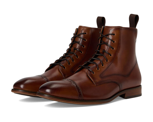 Men's Stacy Adams Henry Cap Toe Lace-Up Boot Tan