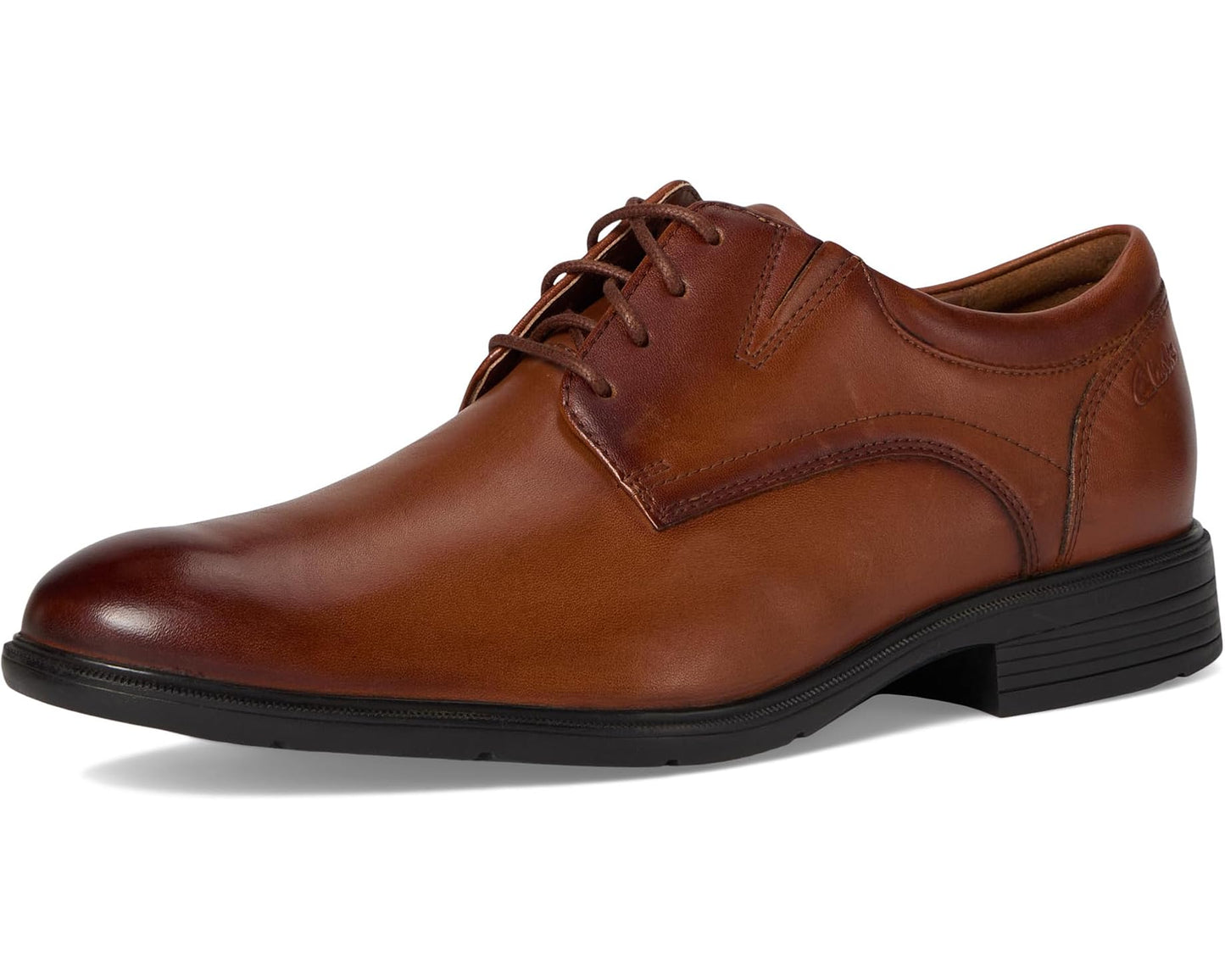 Men's Clarks Steadwell Lace Dark Tan Leather