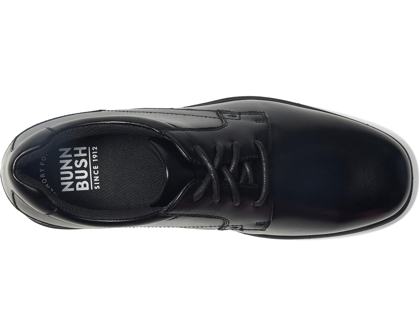 Men's Nunn Bush Sherman Slip Resistant Plain Toe Oxford Black