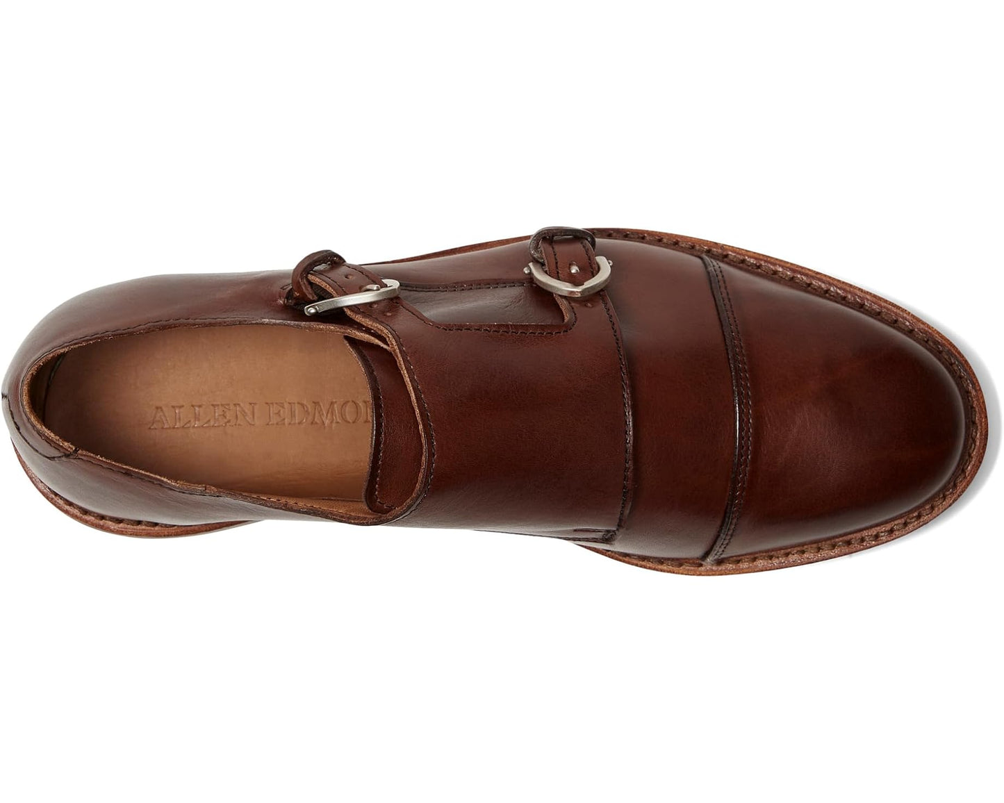 Men's Allen Edmonds Kingstonvers Monk Strap Shoes Chili