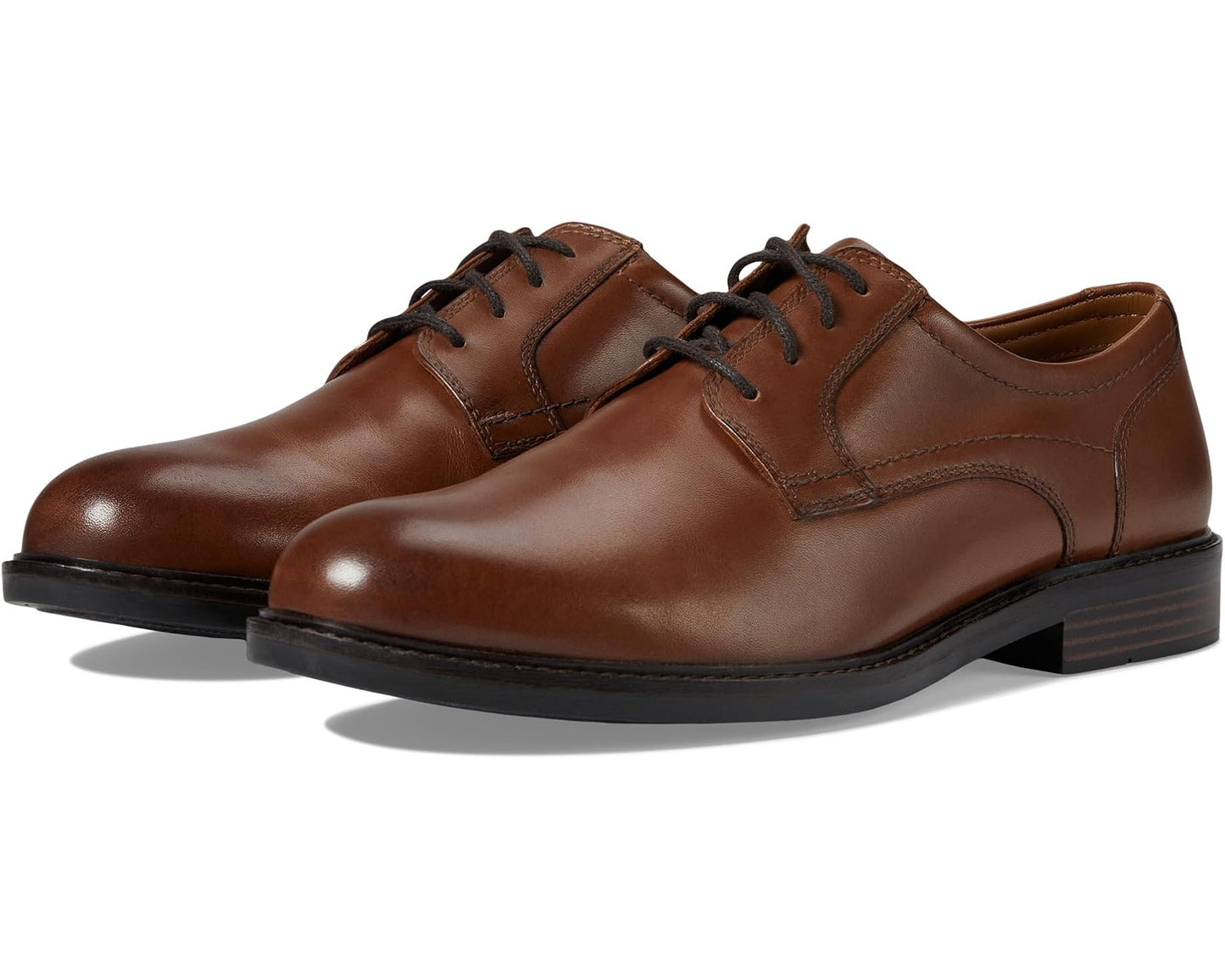 Men's Johnston & Murphy Mason Plain Toe Tan Full Grain