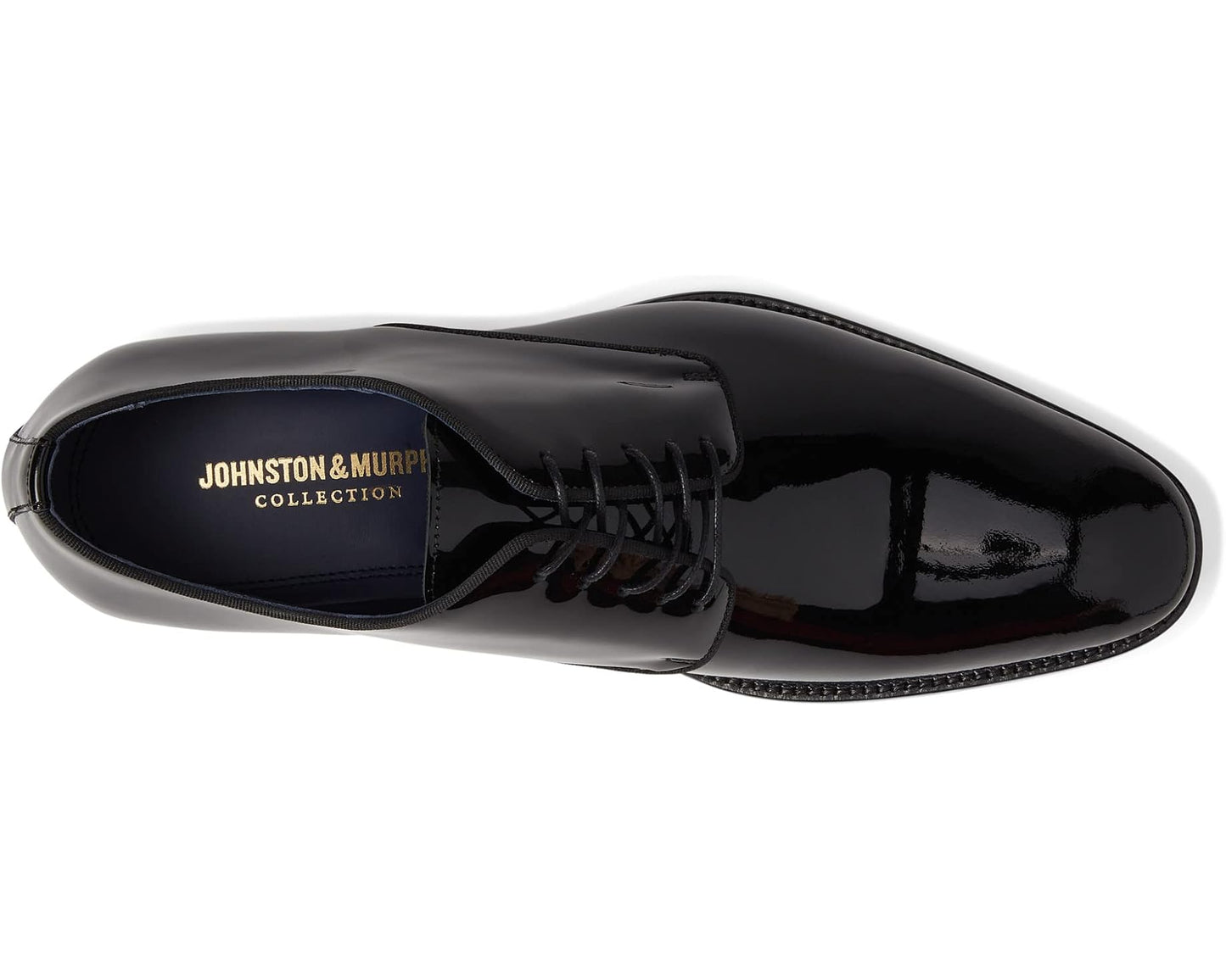 Men's Johnston & Murphy Collection Kinser Plain Toe Black Patent