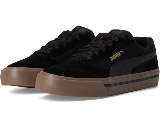 Men's PUMA Court Classic Vulc Shoes Black/Gold
