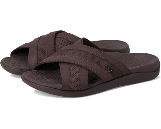 Men's VIONIC Mtide Slide Chocolate Leather