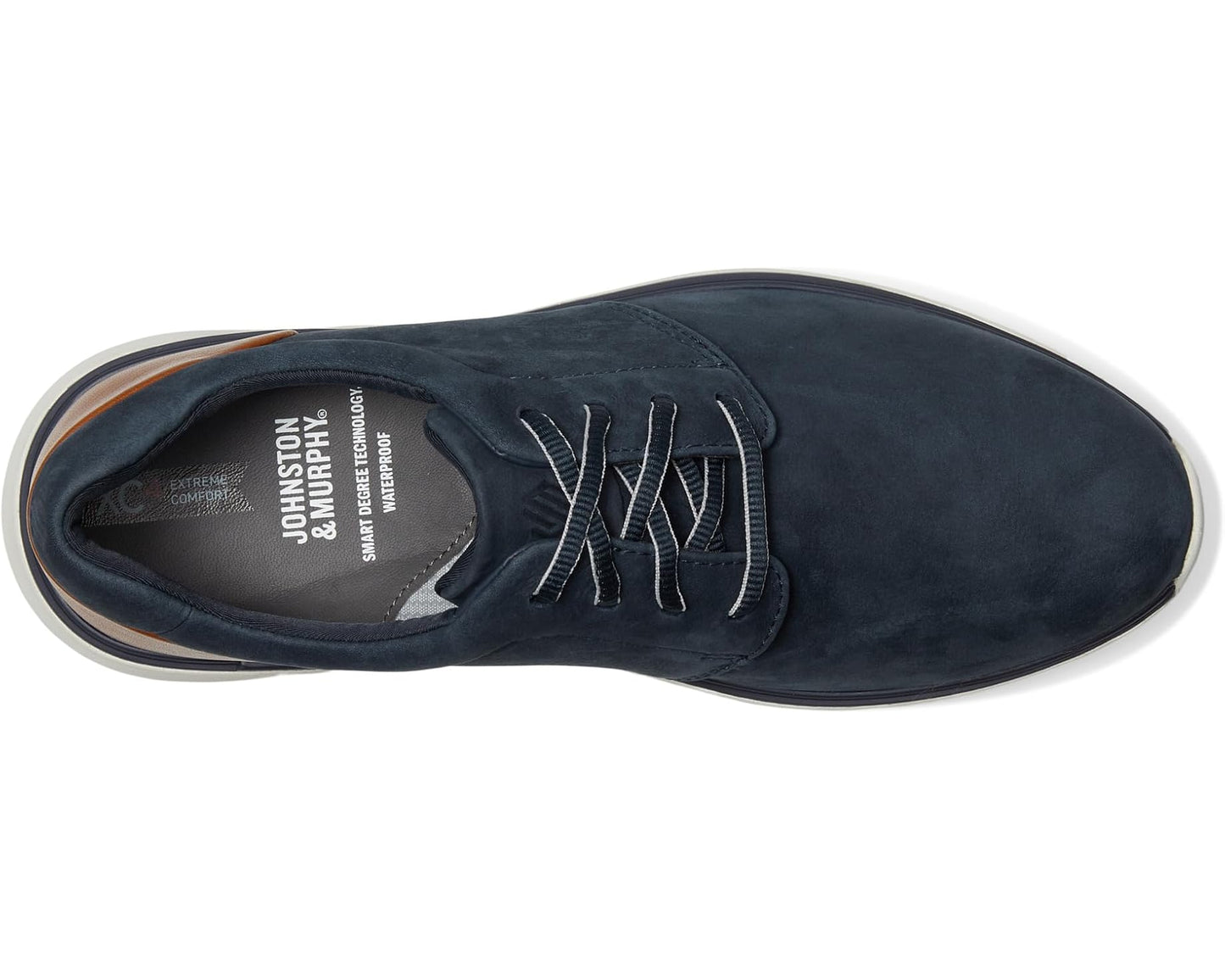 Men's Johnston & Murphy Xc4 Prentiss 2 Plain Toe Navy Waterproof Tumbled Nubuck