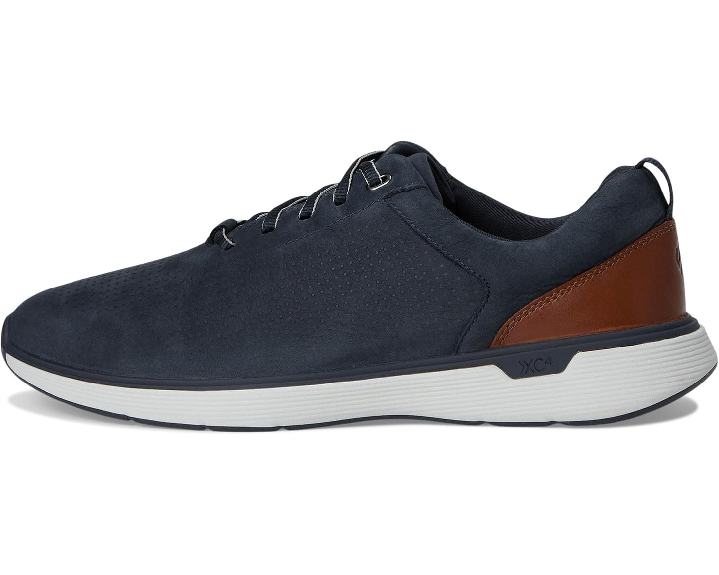 Men's Johnston & Murphy XC4 Prentiss 2 Embossed U-Throat Navy Tumbled Nubuck