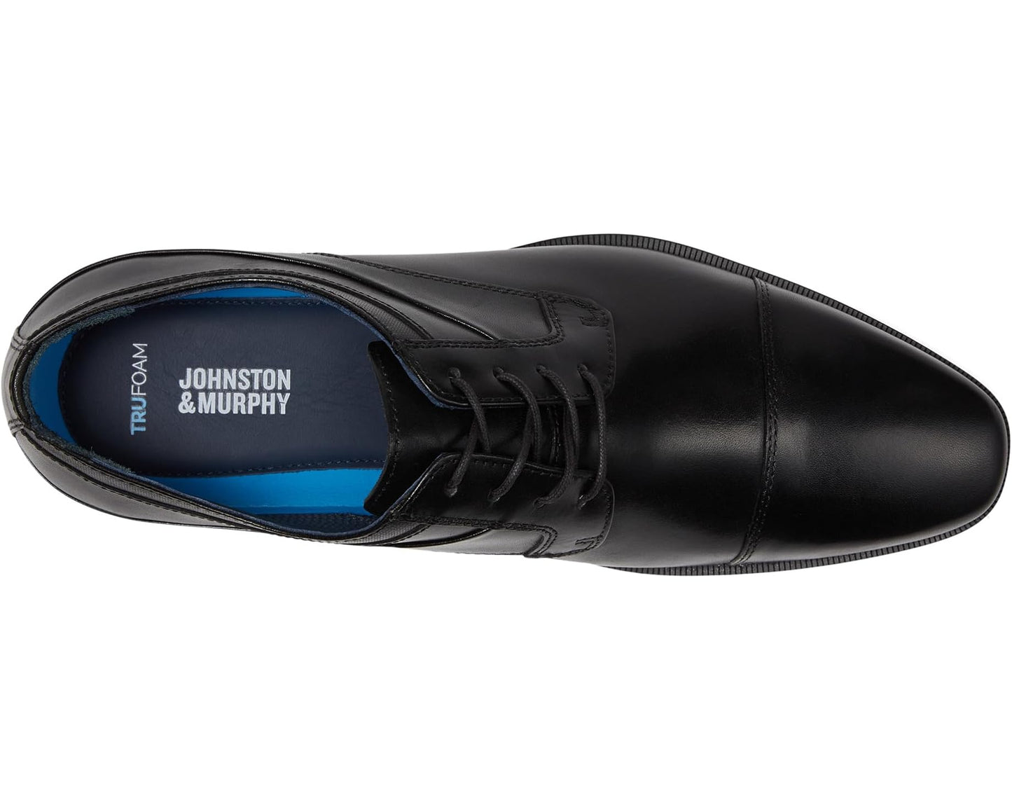 Men's Johnston & Murphy Gibbons Cap Toe Black Full Grain