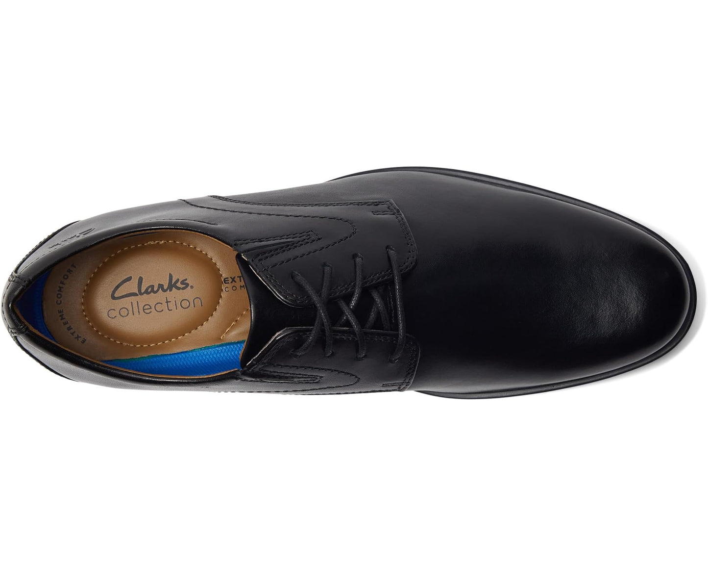Men's Clarks Whiddon Plain Black Leather