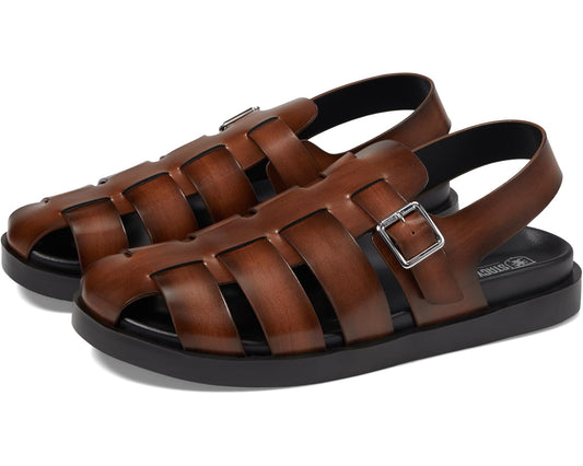Men's Stacy Adams Montego Slingback Buckle Sandal Cognac