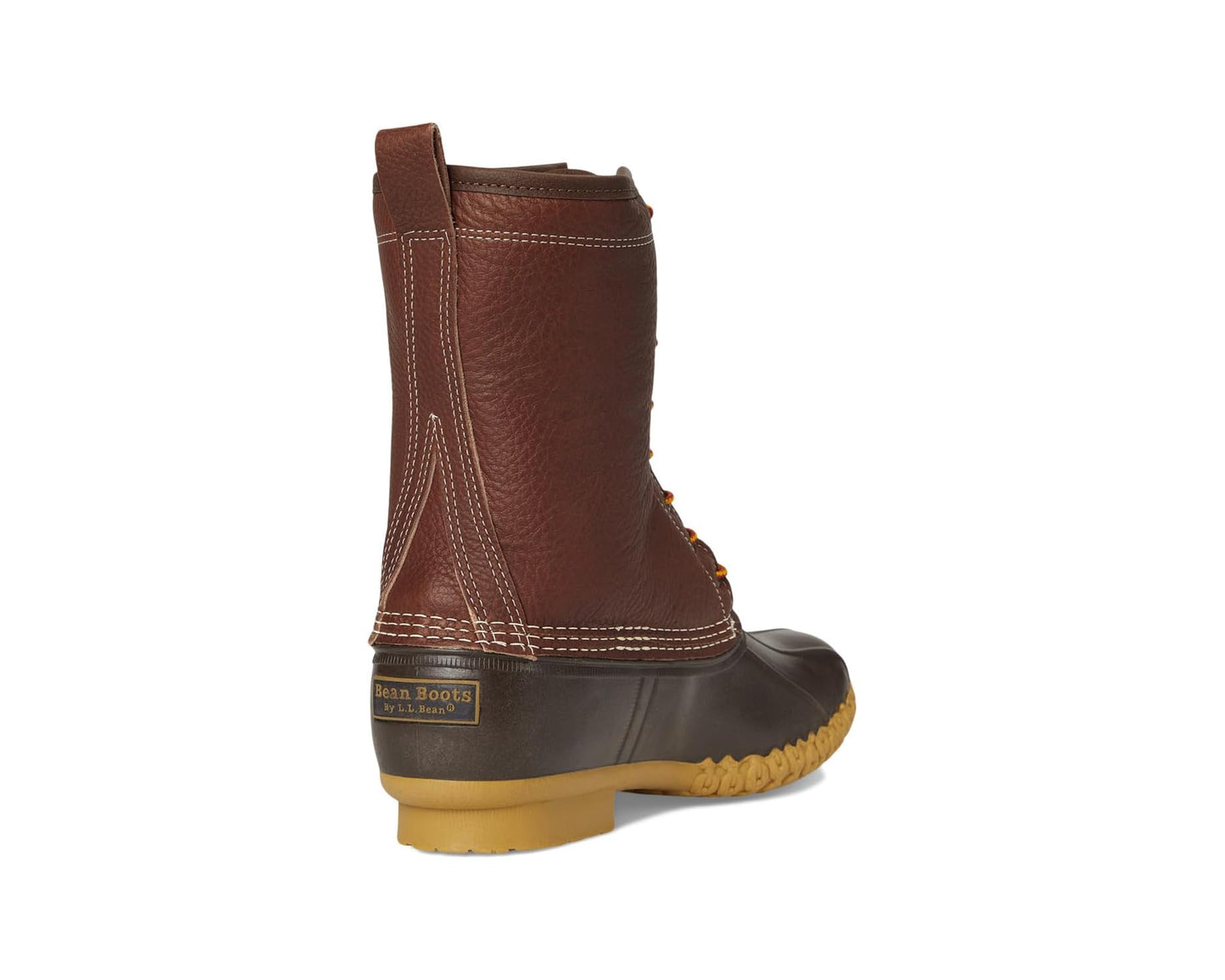 Men's L.L.Bean 10 Bean Boots Shearling Lined Insulated Tumbled Leather Maple/Brown