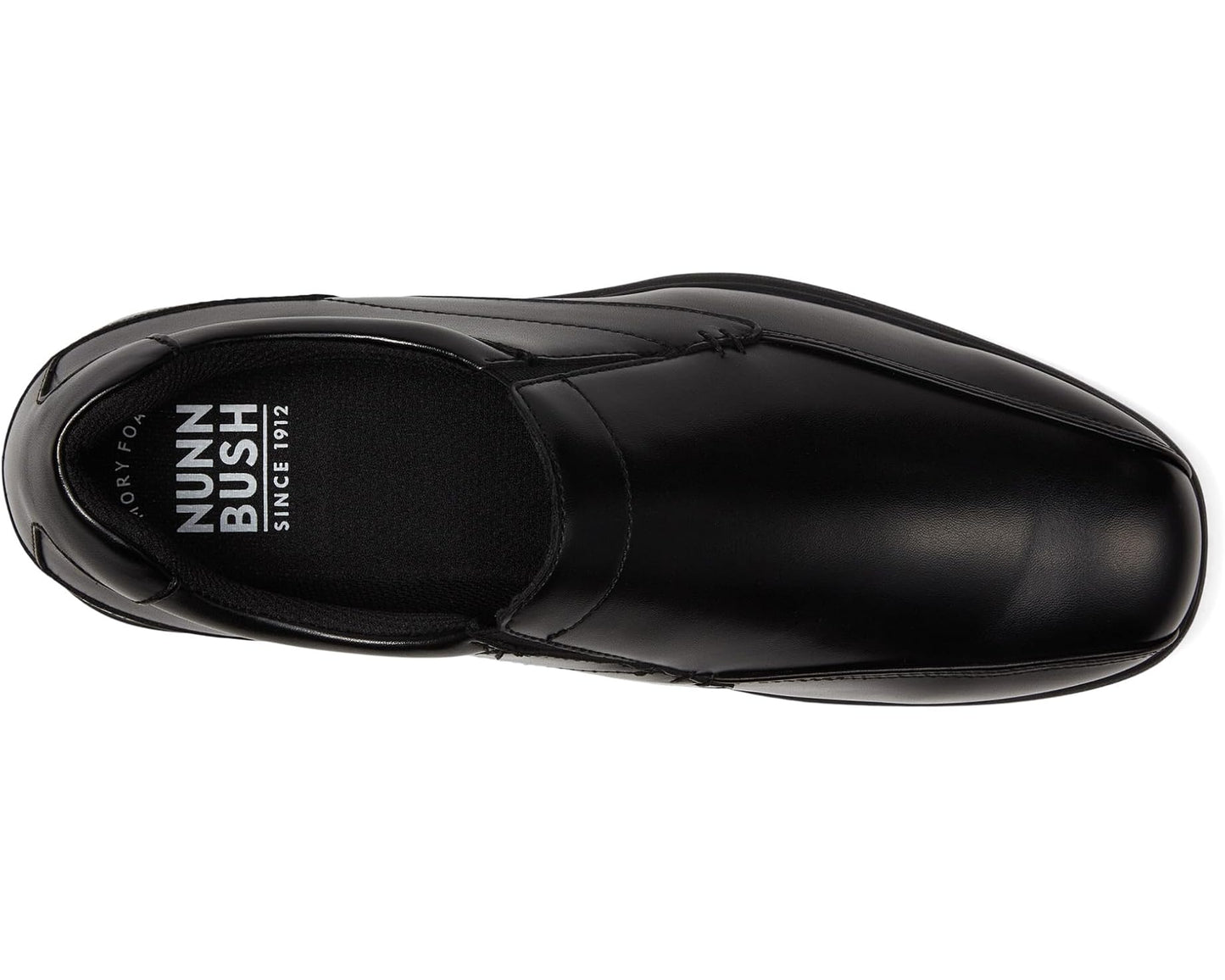 Men's Nunn Bush Sanford Slip Resistant Bicycle Toe Work Slip-On Black