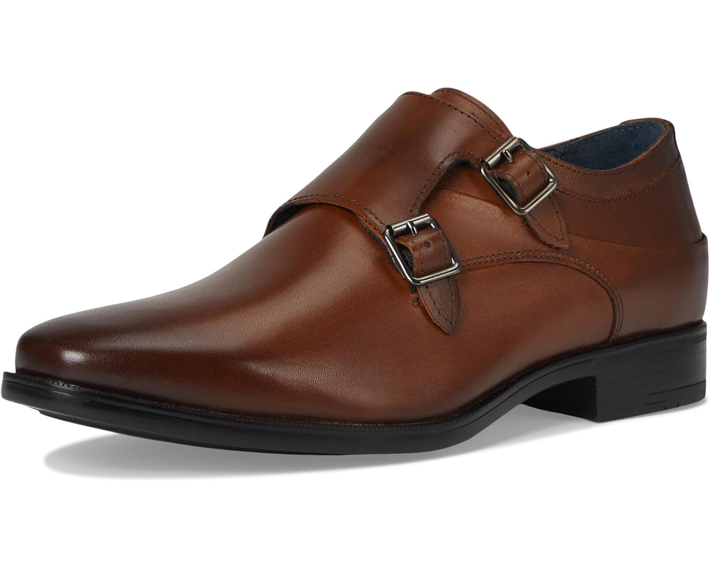 Men's Johnston & Murphy Gibbons Double-Buckle Monk Brown Full Grain