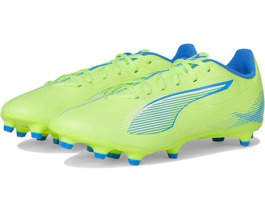 Men's PUMA Ultra 5 Play Firm, Artificial Ground Soccer Cleats Fizzy Apple-Puma White-Bluemazing