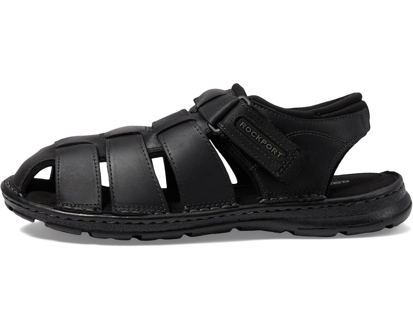 Men's Rockport Darwyn Fishermen Black Leather II