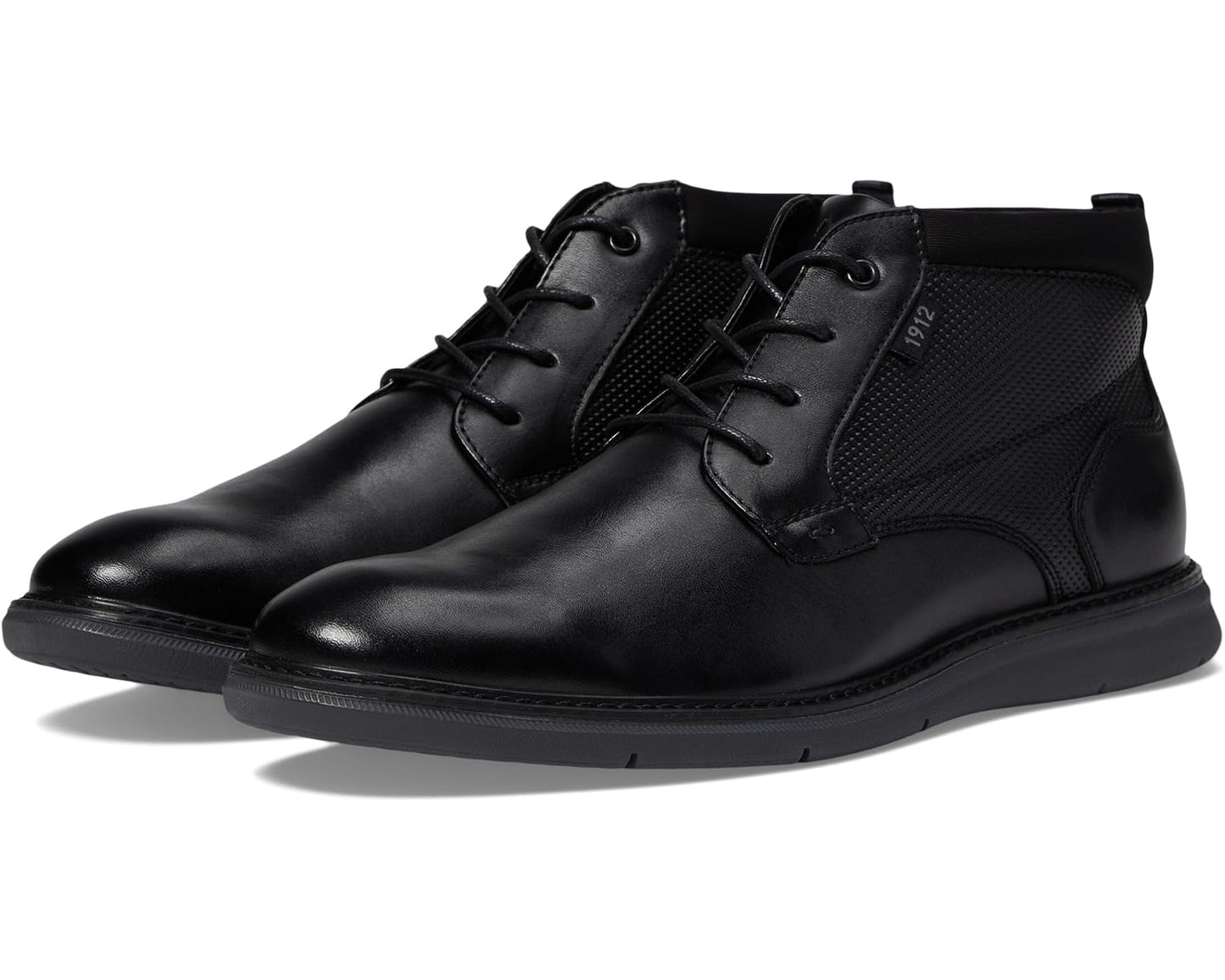 Men's Nunn Bush Chase Plain Toe Chukka Contemporary Fashion Boot Black
